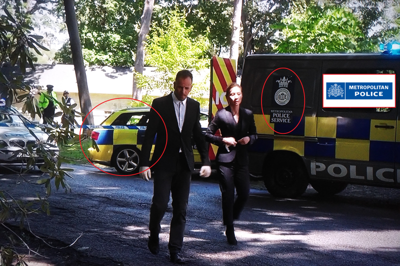 The car in the background has a very unfortunate Battenburg livery. The Metropolitan Police logo could of been done so much better, so much easier with just a Google search.